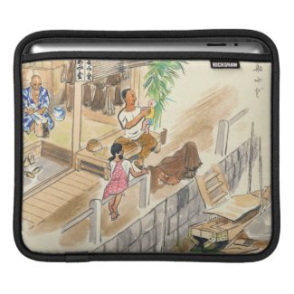 Wada Japanese Vocations In Pictures Funayado Sanzo Sleeve For iPads
