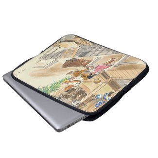 Wada Japanese Vocations In Pictures Funayado Sanzo Laptop Sleeves