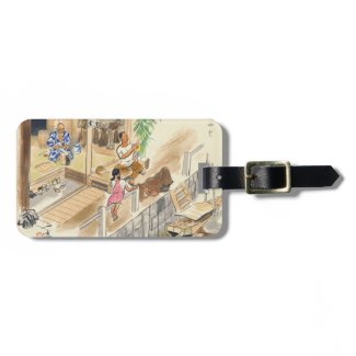 Wada Japanese Vocations In Pictures Funayado Sanzo Luggage Tags