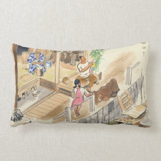 Wada Japanese Vocations In Pictures Funayado Sanzo Pillow