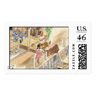 Wada Japanese Vocations In Pictures Funayado Sanzo Postage Stamp