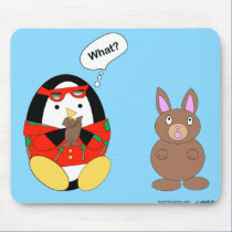 Waddles Chocolate Bunny Mousepad mousepads