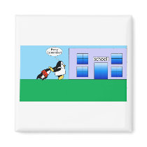 Waddles Goes Back to School magnet by ValeriesGallery Waddles Goes Back to School magnet