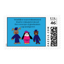 Waddles Graduation Mistake Postage Stamp