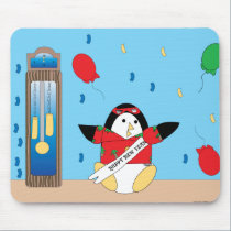 Waddles Happy New Year Mouse Pad mousepads