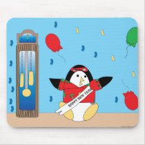 Waddles Happy New Year Mouse Pad mousepads