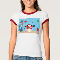 Waddles Happy New Year Ringer T-shirt
