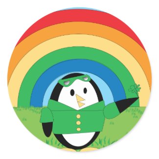 Waddles St. Patrick's Day Sticker sticker