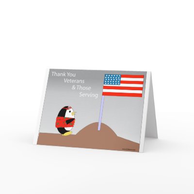 Waddles thanks veterans card by ValeriesGallery