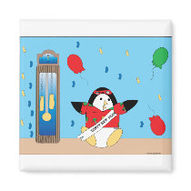 Waddles the Penguin Happy New Year Magnet
