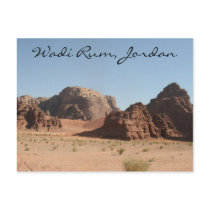 wadi rum jordan post card