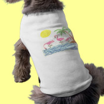 Wading Flamingos pet clothing