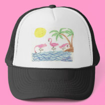 Wading Flamingos hats
