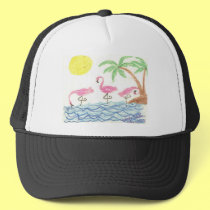 Wading Flamingos hats