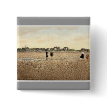 Wading on the beach, Busum, Schleswig-Holstein, Ge Button