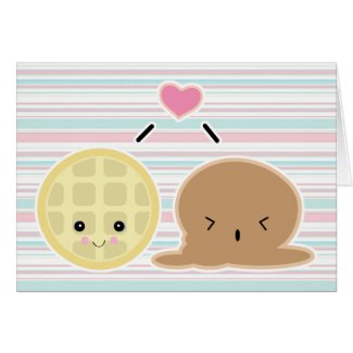 waffle and ice cream love card