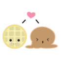 amor do gelado do waffle e foto esculturas