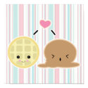 amor do gelado do waffle e pôsteres