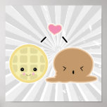 waffle and ice cream love poster