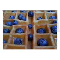 Waffle with Blueberries Greeting Card