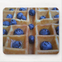 Waffle with Blueberries mousepads