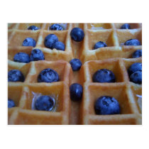 Waffle with Blueberries postcards