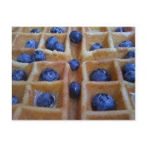Waffle with Blueberries postcards