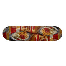Waffles and beverage skateboard decks