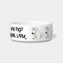 WAG FIRST GROWL LATER PET DOG BOWL