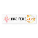 Wage Peace bumper stickers by justimagin Wage Peace bumper stickers