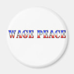 Wage Peace  (Red white & blue version) Fridge Magnets