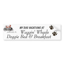 Waggin' Wheels Bumper Sticker bumper stickers by wagginwheels Waggin' Wheels Bumper Sticker bumper stickers