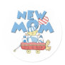 Wagon New Mom It's a Boy Sticker