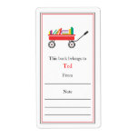 Wagon of Books Bookplate Custom Shipping Labels