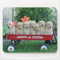 Wagon Pups Mousepad