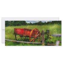 Wagon - The old wagon cart  2 Personalized Rack Card
