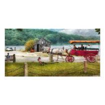 Wagon - Traveling in style Personalized Photo Card