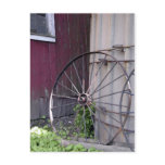 Wagon Wheel and Silo Postcard