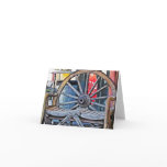 Wagon Wheel Bench, Alpine, TX Greeting Card