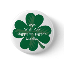 WagsToWishes_"Aye Wish You Happy St. Patty's" buttons