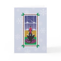 WagsToWishes_Dog Bone Stars Holiday card by Artful_Animalz WagsToWishes_Dog Bone Stars Holiday card