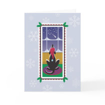 WagsToWishes_Dog Bone Stars Holiday card by Artful_Animalz WagsToWishes_Dog Bone Stars Holiday card