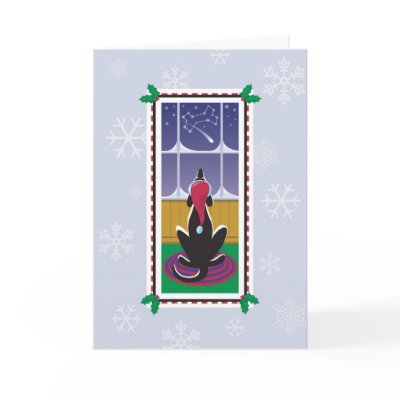 WagsToWishes Dog Bone Stars Holiday card