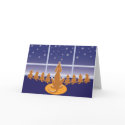 WagsToWishes_Menorah Dogs Greeting Card by Artful_Animalz WagsToWishes_Menorah Dogs Greeting Card