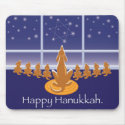 WagsToWishes_Menorah Dogs mousepads by Artful_Animalz WagsToWishes_Menorah Dogs mousepads