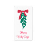 WagToWishes _Mistletoe_Happy Holly Days! Address Label