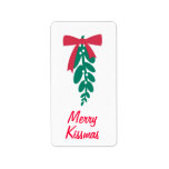 WagToWishes _Mistletoe Merry Kissmas! gift tag Personalized Address Label