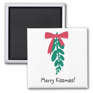 WagToWishes _Mistletoe Merry Kissmas! magnet magnet