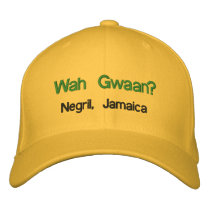 Wah Gwaan? Negril, Jamaica embroidered hats