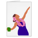 Wahine Hula Dancer blank card